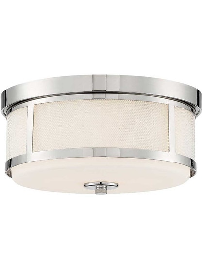 Trevor 2 Light Ceiling Mount in Polished Nickel.